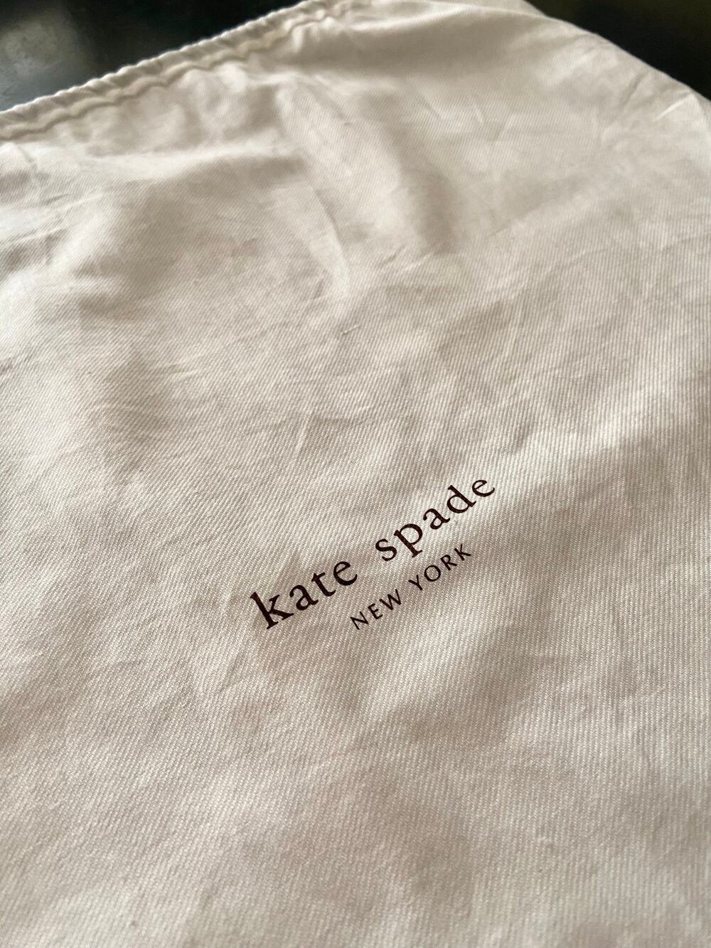 KATE SPADE 17"x17" White Dust Bag w/Logo Print